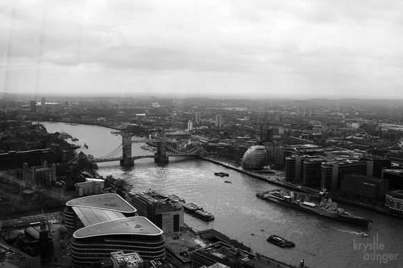 Tower Bridge from the Sky Garden, the best free viewing spot!